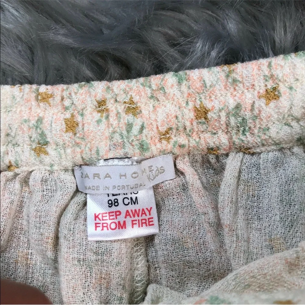 Zara 2-3 Years Floral Star Print Harem Pants